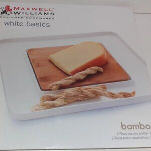 Maxwell and Williams White Basics Bamboo Cheese Board Appetizer Platter